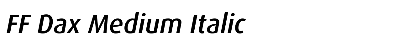 FF Dax Medium Italic